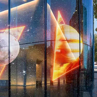 Vente directe d'usine, panneau mural vidéo LED transparent flexible P6, film auto-adhésif pour rideau de verre, écran d'affichage pour la publicité