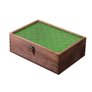 Desktop <b>storage</b> <b>box</b>, wooden begonia flower glass <b>box</b>, <b>document</b> and jewelry collection <b>box</b> with lock, paulownia wood gift <b>box</b>, - Product Image 5