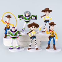 Juguetes de Cartón, Caja Sorpresa con Figuras de Toy Story, Buzz, Woody, Jessie, Figuras de Acción de PVC, Muñecos Coleccionables, Set de Regalo de 6 Piezas