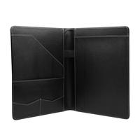 Porte-documents en cuir vegan écologique Sunny Black, format A5/A4, pliable