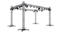 Cadre de scène en alliage d'aluminium de système de treillis pliable portable 40x40 avec affichage DJ de conception triangulaire et carrée Capacité de charge de 1000kg