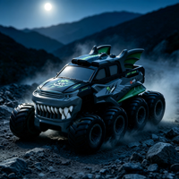 Voiture télécommandée amphibie à huit roues motrices, véhicule tout-terrain pour enfants, camion jouet RC pour garçons, idéal pour les cascades en extérieur - Vente chaude
