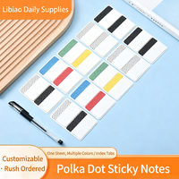 Bloc-notes adhésif inscriptible, étiquettes à grille de points, bloc-notes en papier multicolore pour le bureau et les études