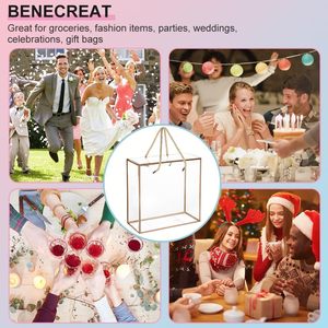 Bolsa de regalo de PVC transparente Caja de embalaje de plástico transparente Marco rígido Bolsa de mano con asa de cuerda Bolsa de almacenamiento de exhibición - Product Image 6