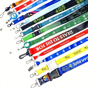 Eco-Friendly Custom <b>Polyester</b> <b>Lanyards</b> with Detachable Buckle for ID Badges, Silk Screen Printed Neck Straps - Product Image 1