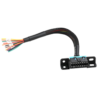 Port de remplacement OBD/OBDII pour ouvrir le câble J1962 OBD2 connecteur femelle au faisceau de câbles queue de cochon/queue de cochon avec support tresse en Nylon