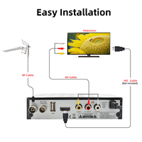 DVB T2 4K Receptor de TV satelital H.265 Receptor terrestre HD opcional Personalización gratuita Receptor de TV digital