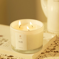 Bocaux en cristal bio personnalisés de luxe avec bougies parfumées romantiques au jasmin pour les fêtes Ramadan fête des pères boîte d'offre en gros