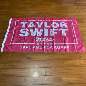 Taylor bendera 2024 "3x5 kaki merah muda musisi bendera untuk ruangan asrama perguruan tinggi dinding kamar tidur permadani dekorasi pesta lucu spanduk cepat