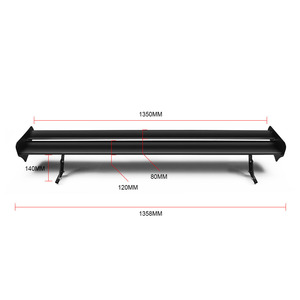 สปอยเลอร์หลัง CRASTP แบบสองชั้น อลูมิเนียมอัลลอยด์ ผิวด้าน สำหรับท้ายรถยนต์ - Product Image 2