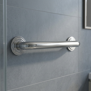 Main courante en acier inoxydable 304, fixation murale, 12 pouces, finition satinée, antidérapante, certifiée ADA, barre de sécurité pour salle de bain, design moderne - Product Image 1