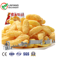 Machine d'extrusion automatique de snacks en acier inoxydable Linyang pour snacks soufflés, capacité de 100-150 kg/h, haute productivité