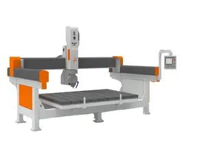 4 axis bridge saw cutting machine. Marble granite quartz ceramic and porcelain. Vertical horizontal and diamond cutting.