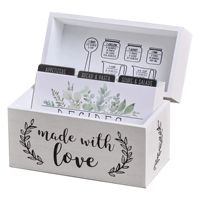 Carte de recette personnalisée 4x6 cartes de recette et coffret