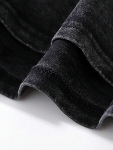 Men's casual distressed washed crew neck drop shoulder <b>T</b>-<b>shirt</b>, adorned with wing print. Customization available.F10 - Product Image 4