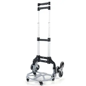 Uni-Silent Tragbarer Aluminium Klapp kletter wagen Hand Truck 6 Rad klettert reppen Faltbarer Handwagen Push Cart FHT80-6S