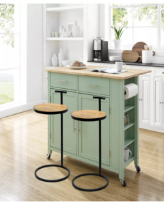 High Quality Premium Cost Modern Luxury Solid Wood Smart <b>Round</b> Customize Multipurpose Usage Bar Wooden and Metal <b>Stool</b> - Product Image 6