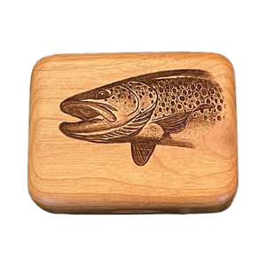 Scatola di mosca in legno JUNJI scatola di attrezzatura da pesca Premium fatta a mano regalo perfetto per i pescatori padre - Product Image 1
