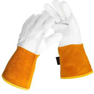 Guantes de Trabajo de Cuero Genuino a Precio Económico, Precio al por Mayor, Nuevo Diseño, Guantes de Seguridad de Cuero para Trabajo - Product Image 1