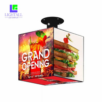 Cubo LED P4 per Interni a 4 Lati 512x512x512mm, Schermo Pubblicitario LED, Display a Cubo Magico con Controllo WIFI e APP