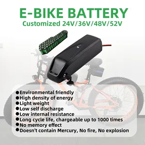 Batteria Hailong 36v 48v 52v 10ah 15ah 20ah batteria 500w 1000w 1500w bici bici elettrica 36v batteria al litio batteria Ebike