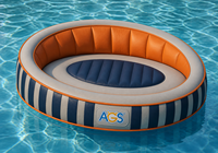 Sommer-Outdoor-Schwimmfloß aus Öko-PVC, aufblasbares rundes Wasserfloß mit individuellem Design für Wasserspaß
