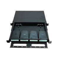 Boîtier de raccordement MPO haute densité pour panneau de brassage de fibres optiques LC 96 cœurs SM, montable en rack