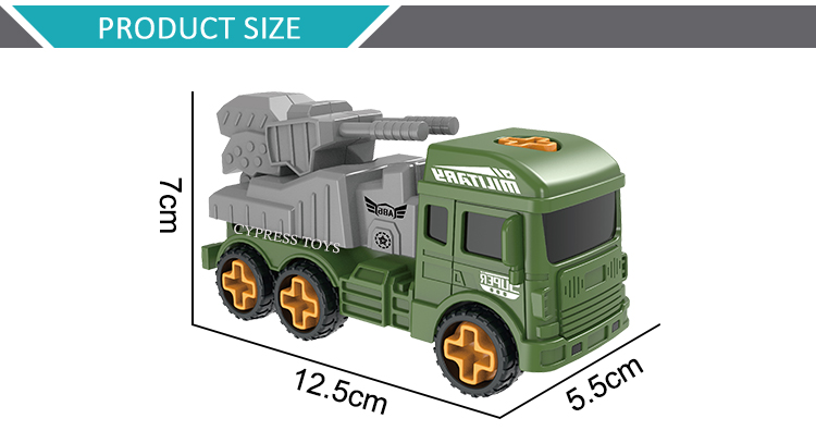 Wholesale Creative Military DIY Assembly Car Toys Take Apart Truck Toys