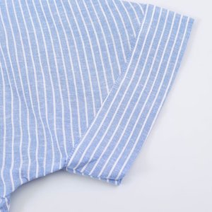 Chemisier court ample à nœud sur le devant et manches larges pour femme, coupe décontractée et carrée, manches courtes, style vintage, personnalisé 2026, OEM/ODM par usine chinoise - Product Image 5