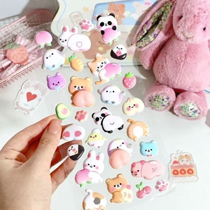 Coque de téléphone 3D souple à motif de dessin animé mignon, autocollants gonflés, autocollants en relief pour scrapbooking, autocollants <span class=keywords><strong>bulle</strong></span> pour bouteille d'eau, autocollants chat en relief, autocollants décoratifs Kawaii pour enfants - Product Image 5