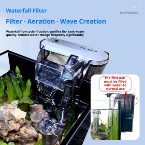 <span class=keywords><strong>Aquarium</strong></span> de bureau moderne en verre écologique, petit paysage aquatique, mini <span class=keywords><strong>aquarium</strong></span> à fond noir, 5,6 L, carré, salon, 220 V - Product Image 1
