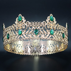 <span class=keywords><strong>มงกุฎ</strong></span>บาร็อควินเทจสุดหรูสำหรับเจ้าสาวและเจ้าบ่าว งานแต่งงาน วันเกิด และวันครบรอบ ประดับ<span class=keywords><strong>เพชร</strong></span>และโลหะผสม - Product Image 4