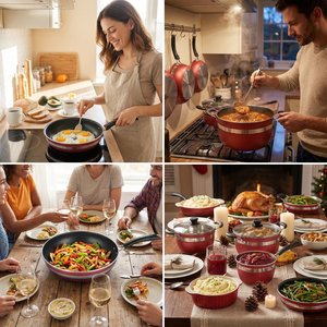 Juego de Utensilios de Cocina de Diseño Moderno de 12 Piezas con Sartén, Olla para Sopa y Olla para Leche para Cocina - Product Image 6