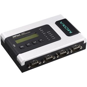 Module de communication industriel Ethernet I/O Moxa NPort 6450, serveur de périphériques série 4 ports RS-232 - Product Image 1