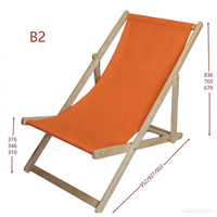 Nouvelle Arrivée Chaise Pliante Confortable en Panneau de Mélamine et Bois Massif, Style Minimaliste à Rayures Bleu Marine, pour Extérieur, Plage, Jardin, Chambre