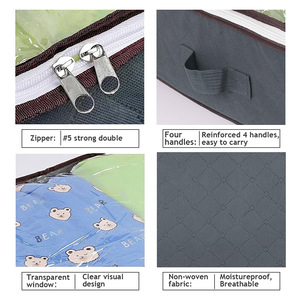 Under Bed <b>Storage</b> <b>Box</b> 90L 4 Pack Waterproof Foldable Organizer Rectangle Bedroom Clothing <b>Storage</b> Bag - Product Image 4