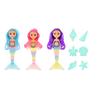 SY 7,5 pulgadas Mini <span class=keywords><strong>sirena</strong></span> princesa muñeca pequeña <span class=keywords><strong>sirena</strong></span> vestir bebé muñeca juguete para juego <span class=keywords><strong>de</strong></span> simulación marioneta teatro producto - Product Image 1