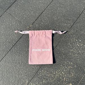 Directly Factory Selling Pink Color Cotton <b>Drawstring</b> Bag Custom Logo Printed Gift <b>Pouch</b> - Product Image 2