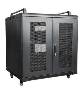 Gabinete de Carga de 19 Pulgadas y 15U, 2 Niveles, 16 Puertos de Carga en Cada Nivel, 800 mm de Ancho, con 2 PDU y Ventiladores de Refrigeración - Product Image 1
