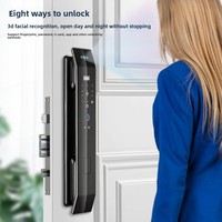 Cerradura Inteligente para Puerta de Entrada con Huella Dactilar, Contraseña y Tarjeta Magnética, Sin Almacenamiento de Datos, Sin Aplicación Inteligente, Sin Conexión a Red