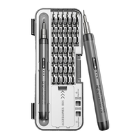 Kit de tournevis électrique de précision multifonction portable 46 en 1, tournevis sans fil rechargeable 5V8W avec 40 embouts magnétiques