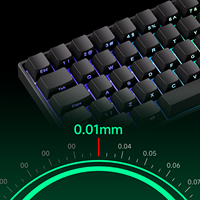Clavier de jeu magnétique AKKO FUN60 Pro ST noir, disposition ISO, clavier mécanique OEM 60 %, taux de polling 8K – Offre spéciale Brésil