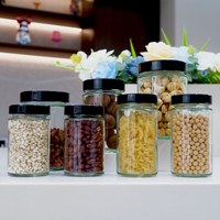 150ml 200ml 250ml Pot de conserve en verre de forme ronde avec couvercle profond