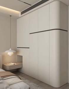 Armario de Vidrio Moderno y Minimalista de Alta Gama con 2 Puertas para Dormitorio, con Mecanismo Deslizante para Uso en el Hogar y Hoteles - Product Image 3
