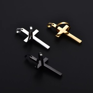 Collier Amulette Hiphop Rock en Acier Inoxydable, Pendentif Croix de Christ Étanche avec Cercle pour Homme et Garçon, Bijou de Cou Tendance - Product Image 4