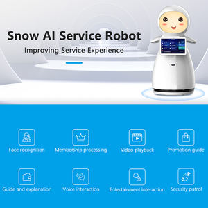 Robot d'accueil d'entreprise pour hall d'hôtel à haute efficacité avec écran tactile de 13,3 pouces, évitement d'obstacles autonome, automatique - Product Image 2