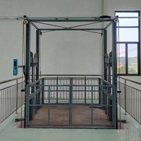 Plateforme élévatrice hydraulique à double rail de sol à sol pour entrepôt / Solution de transport vertical de matériaux efficace