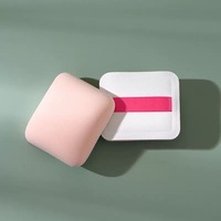 Éponge de maquillage carrée en forme de guimauve à marque privée, haute résilience, pour usage humide et sec, outil de beauté personnalisé avec LOGO