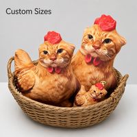 Peluche amusante personnalisée chat-poulet, coussin mignon en coton PP pour le soulagement du stress