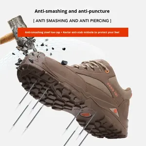 أحذية السلامة العمل الجديدة المضادة للسحق المضادة للثقب تنفس مقاومة للاهتراء عدم الانزلاق خفيفة الوزن - Product Image 4